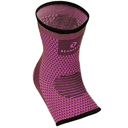 Achilles Tendon Support Brace, Plantar Fasciitis Sock, Ankle Compression Sleeve For Running, Tendonitis and Flat Feet Relief Fuchsia Purple Unisize