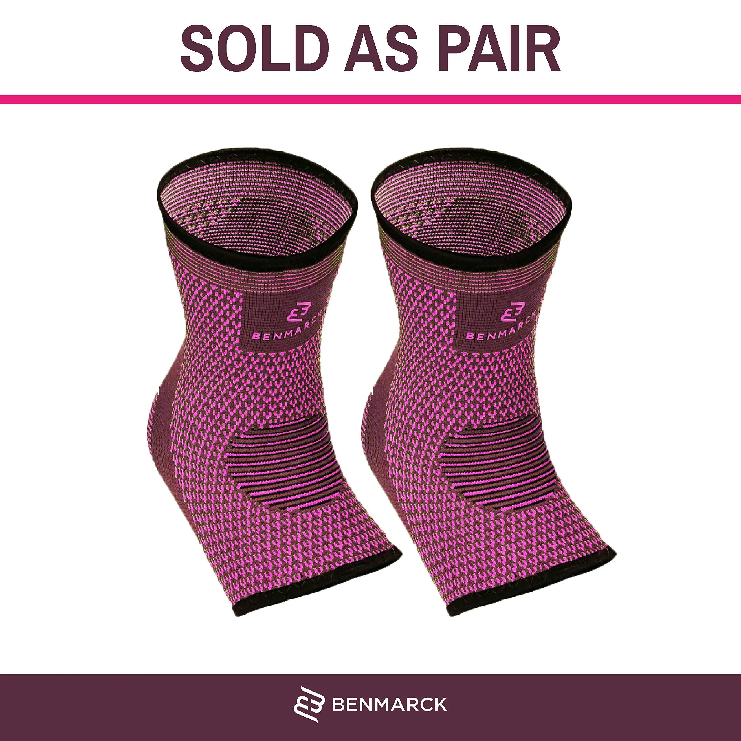 Achilles Tendon Support Brace, Plantar Fasciitis Sock, Ankle Compression Sleeve For Running, Tendonitis and Flat Feet Relief Fuchsia Purple Unisize