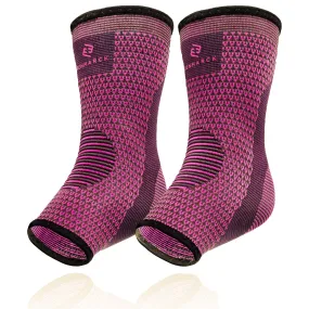 Achilles Tendon Support Brace, Plantar Fasciitis Sock, Ankle Compression Sleeve For Running, Tendonitis and Flat Feet Relief Fuchsia Purple Unisize