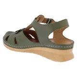 Adesso Meadow Ladies Touch Fasten Wedge Sandal Olive