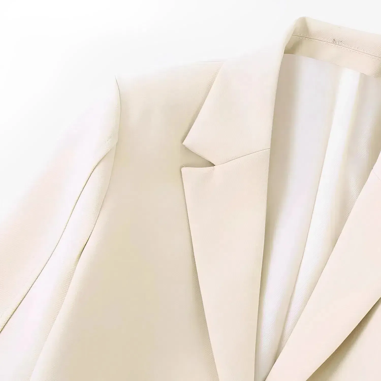 Bambù Éco Set – Cream – Cropped blazer and shorts