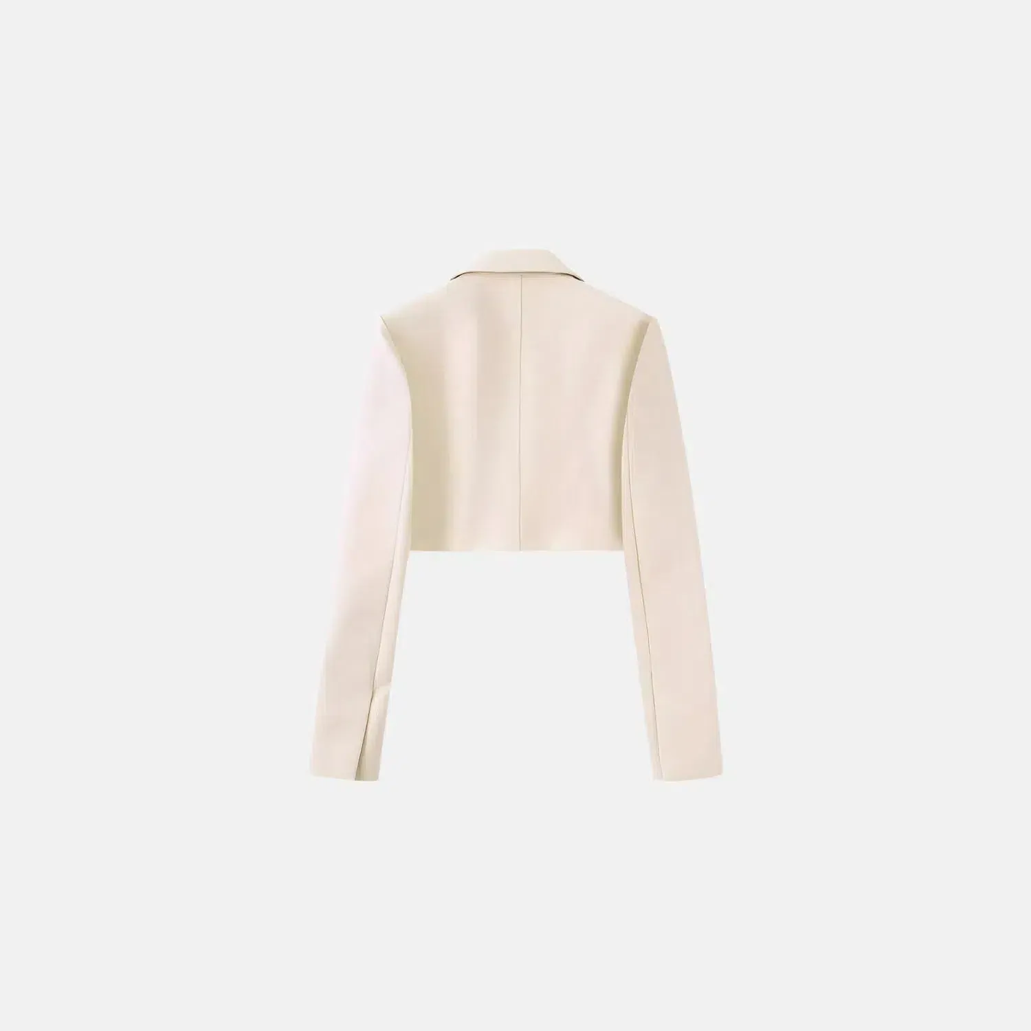Bambù Éco Set – Cream – Cropped blazer and shorts