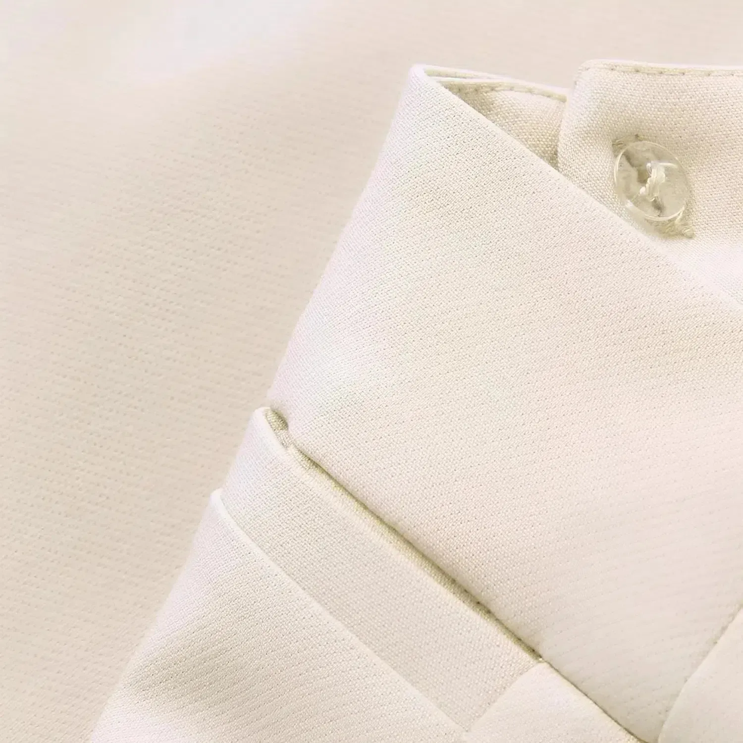 Bambù Éco Set – Cream – Cropped blazer and shorts