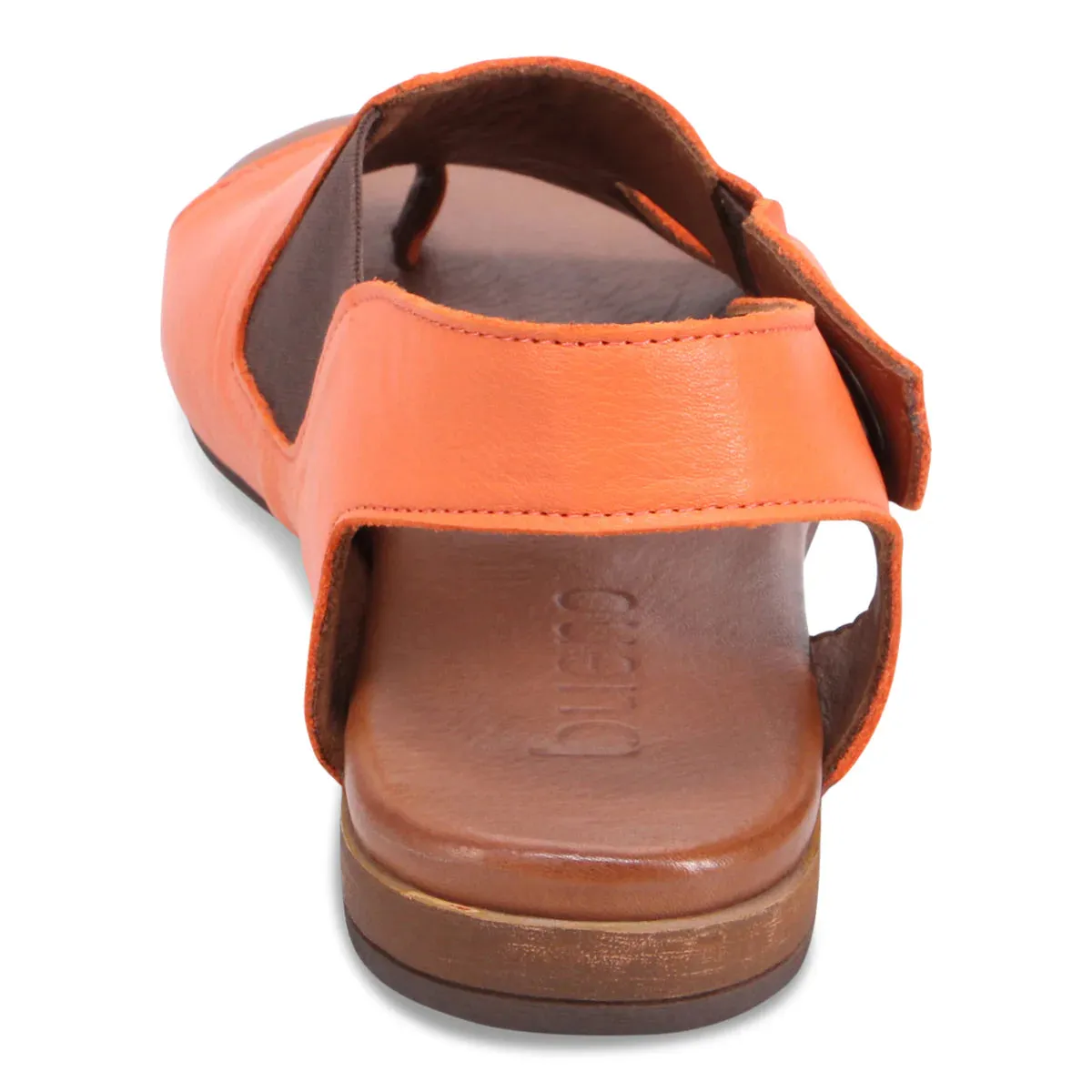 Buenos Tessie Leather Flat Sandal | Sunset