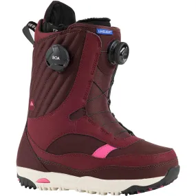 Burton Limelight BOA Snowboard Boot Almandine Stout White 2024