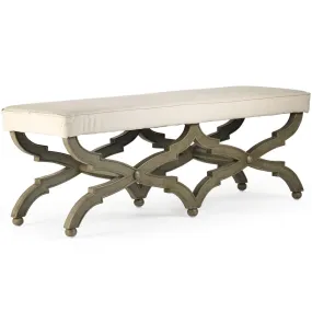 Crescenzo Olive Cushioned Bench