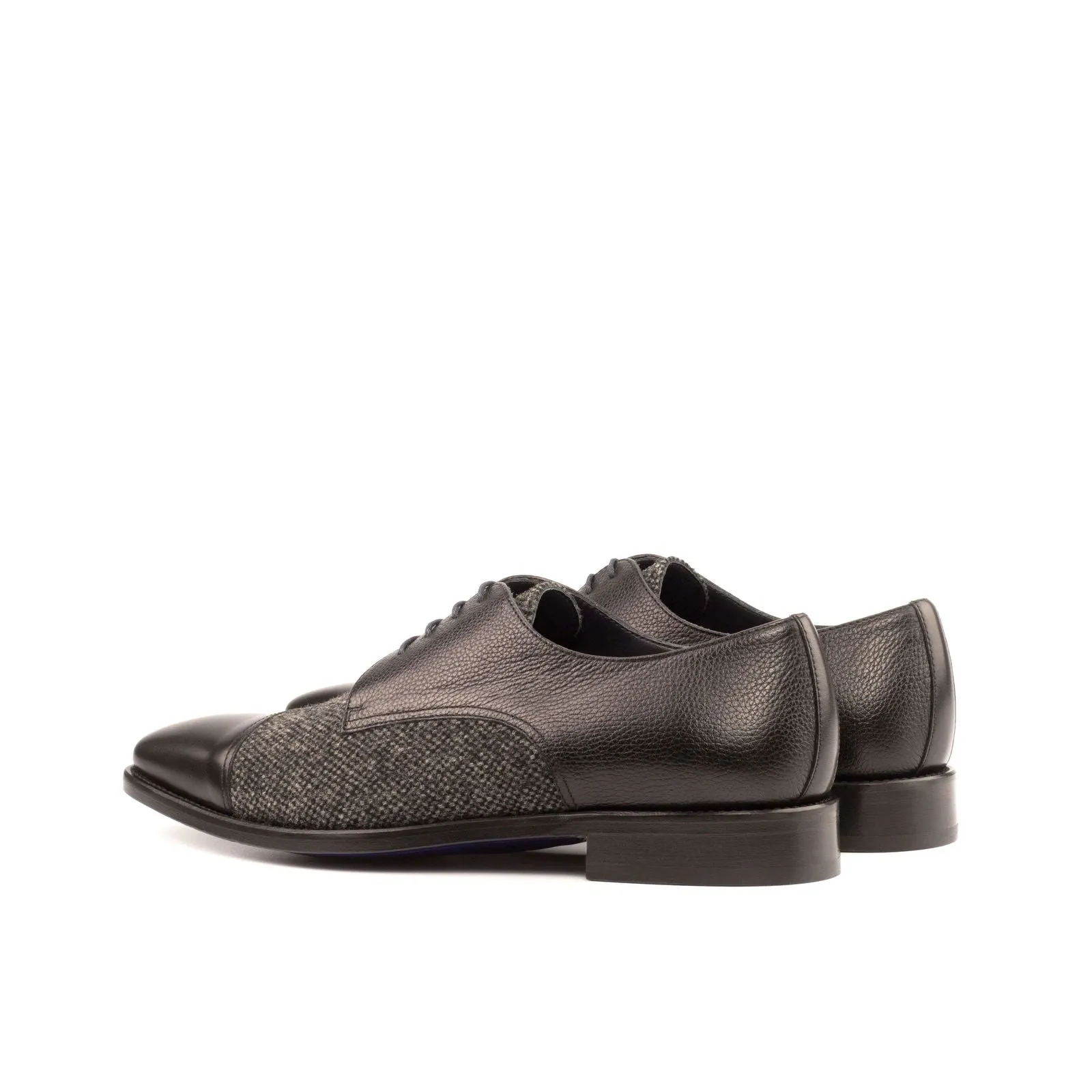 Derby-Painted Full Grain, Box Calf, Sartorial, Black, Grey-Wholesale