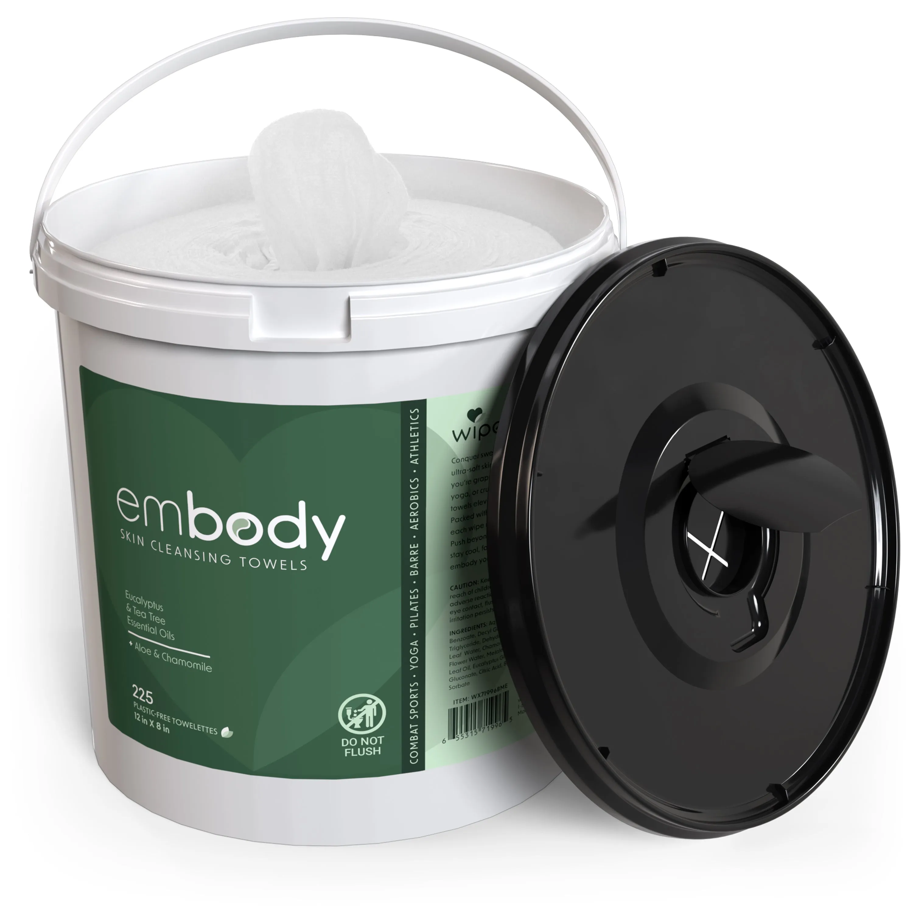 Embody™ Refreshing Natural Body Wipes | Yoga, Pilates, Jiu-Jitsu, Martial Arts | Tea Tree & Eucalyptus