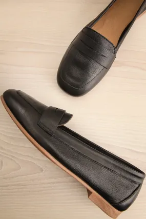 Faith Black | Leather Loafers