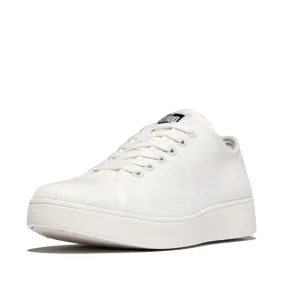 FitFlop Rally Canvas Sneaker Shoes - Urban White