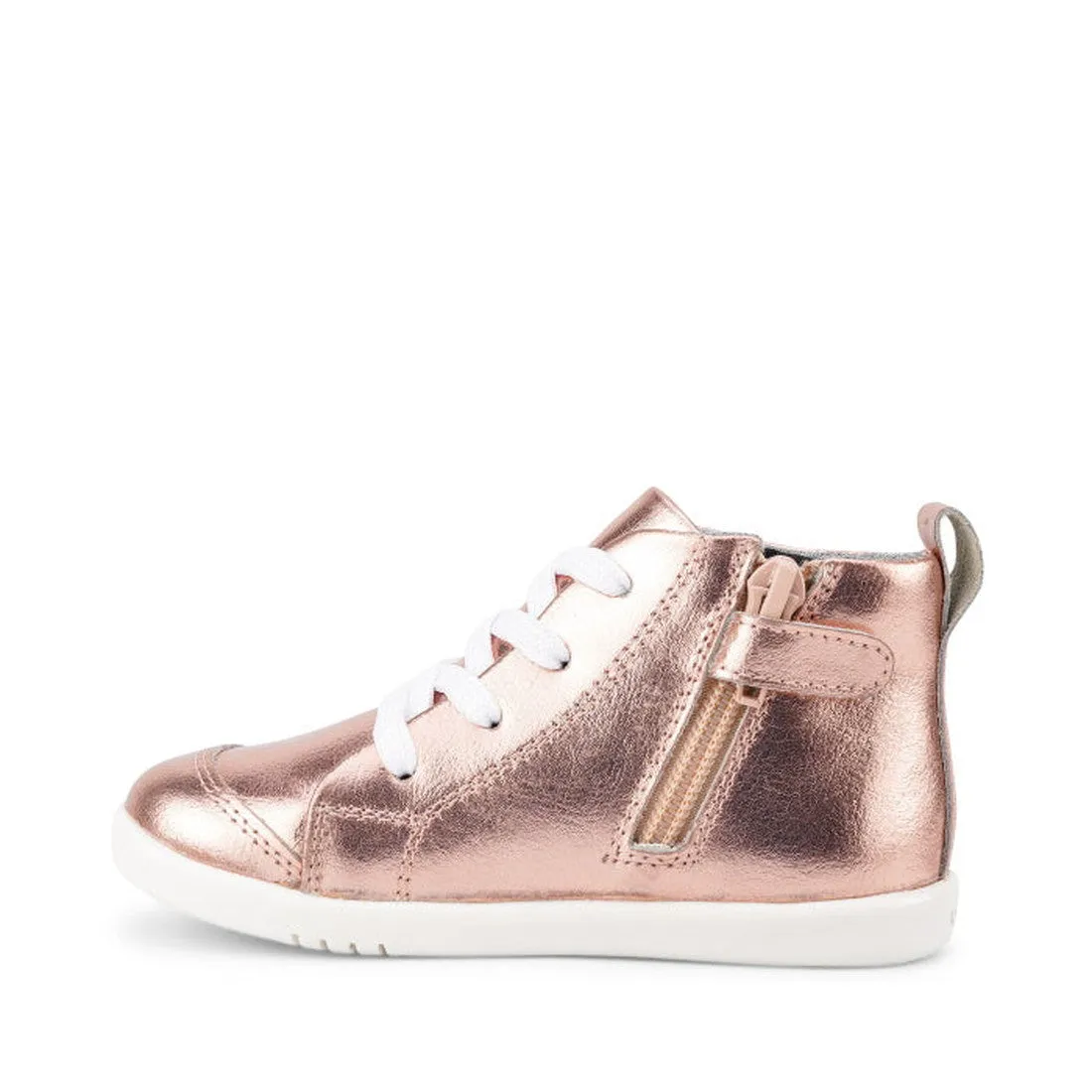 IWalk IW Bobux Alley Oop Boot Leather Todlers Rose Gold Metallic 637113