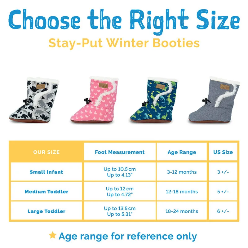 Jan & Jul Stay-Put Winter Booties - Pink Rainbow