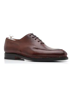 Leather Lace Up in Light Chocolate