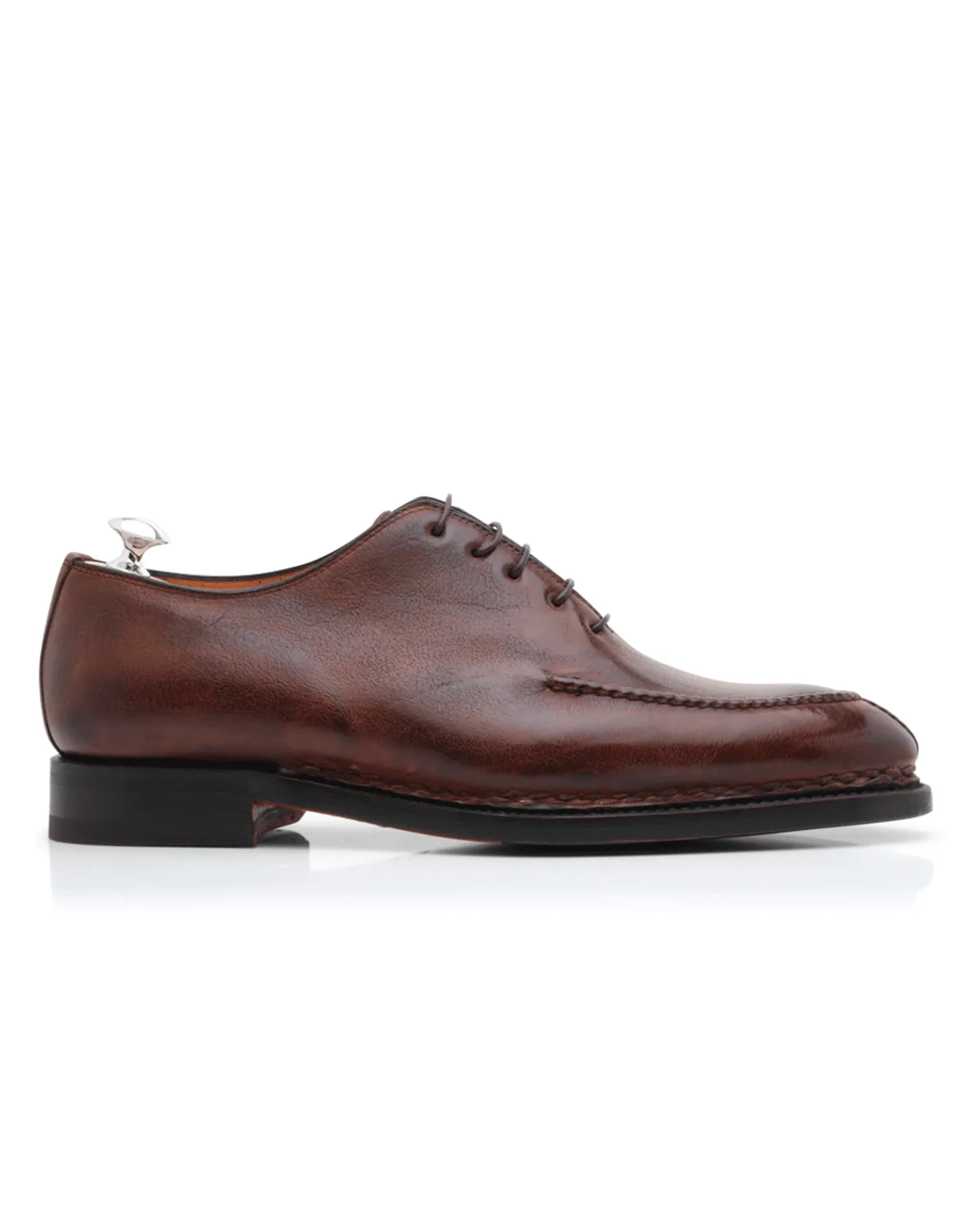 Leather Lace Up in Light Chocolate