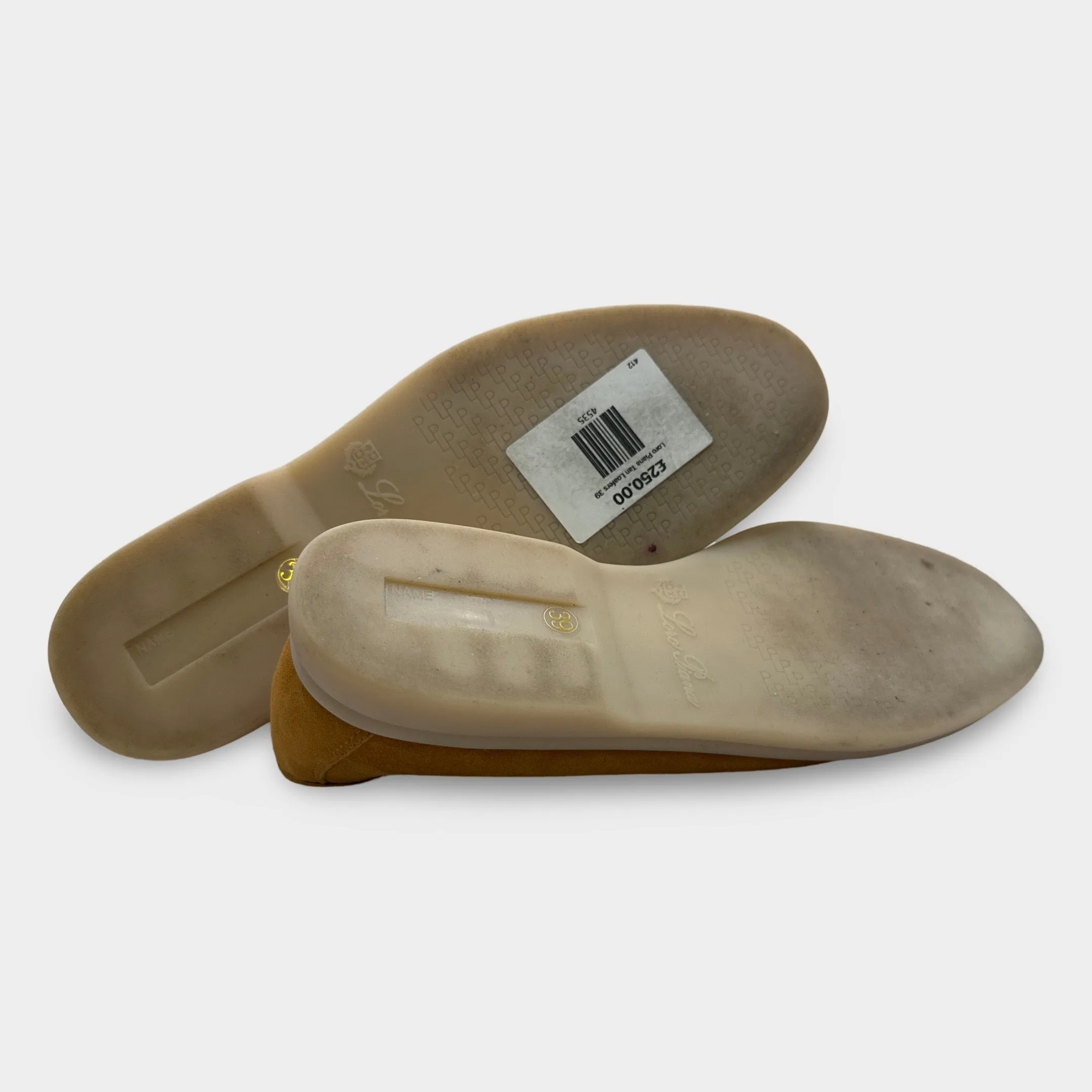 Loro Piana Women's Suede Summer Charms Tan Yellow Loafers
