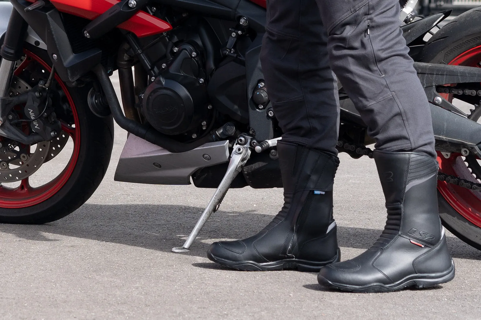 LS2 Urano Man Boots Black Waterproof