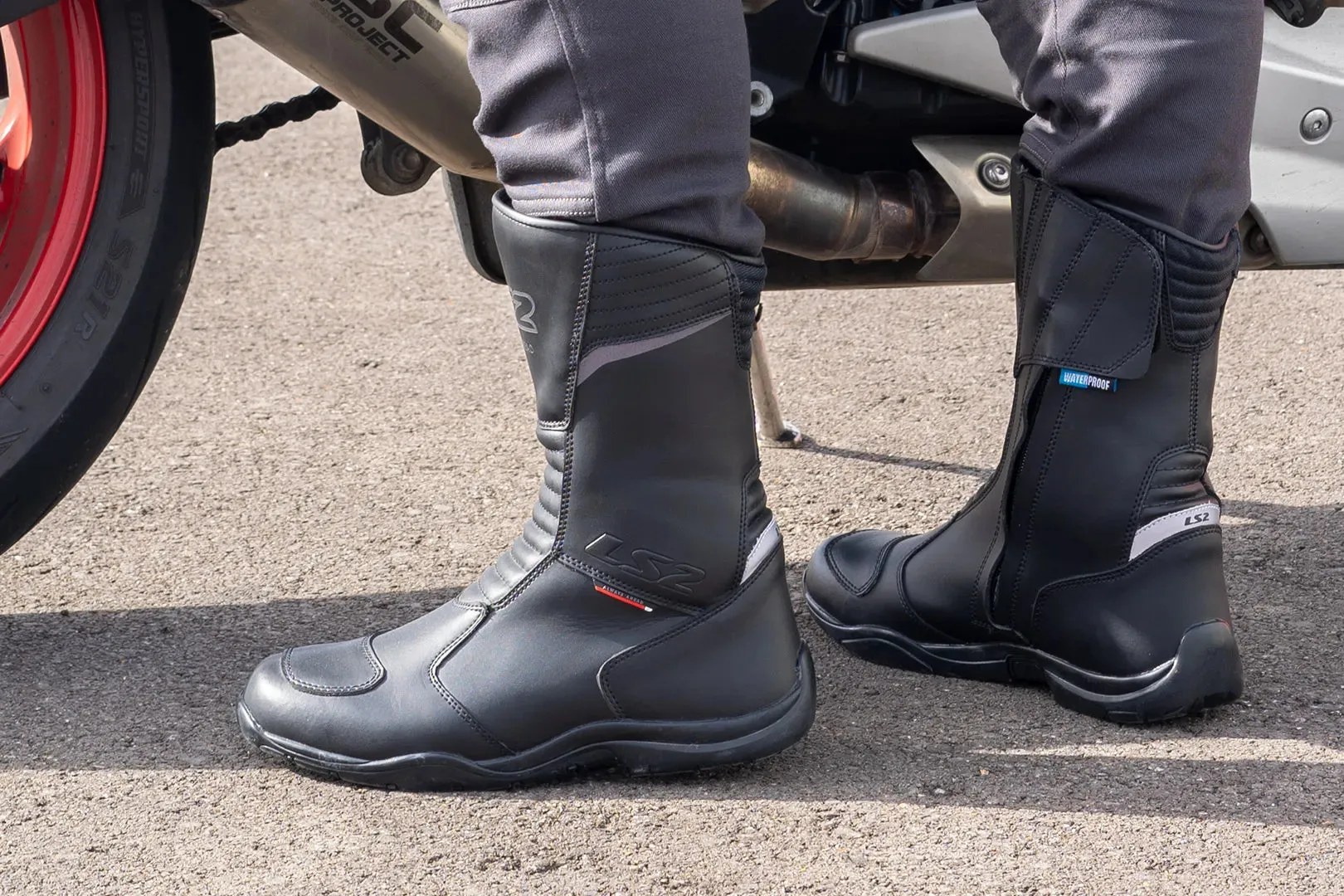 LS2 Urano Man Boots Black Waterproof