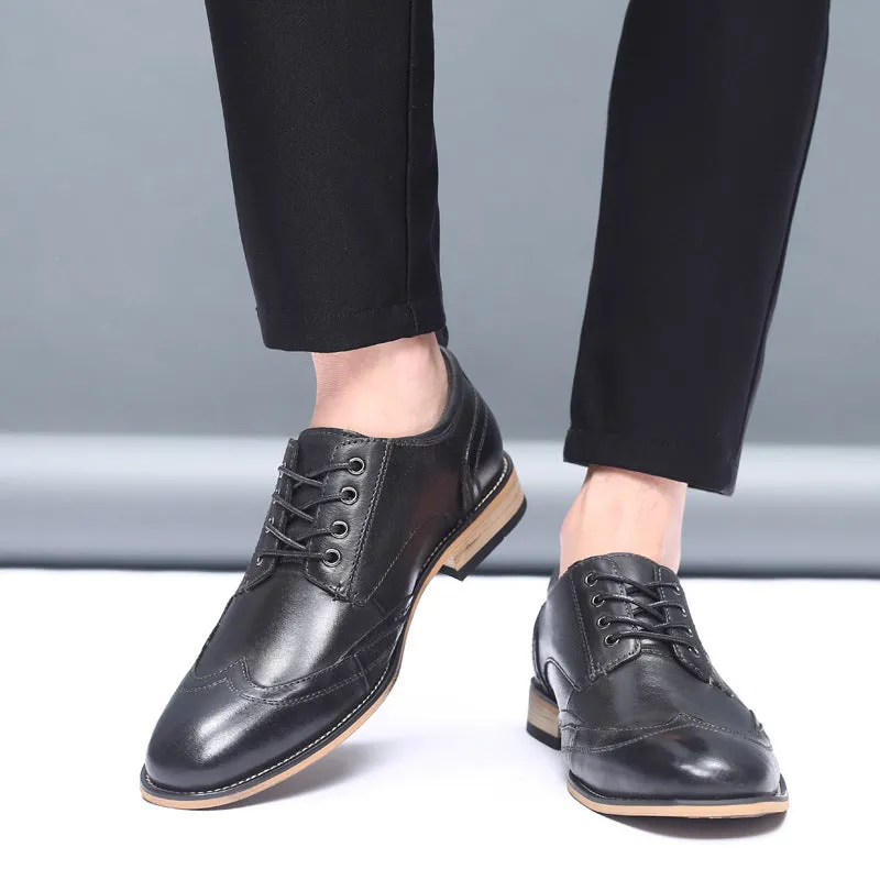 Men's Business Lace-up Leather Dress Shoes