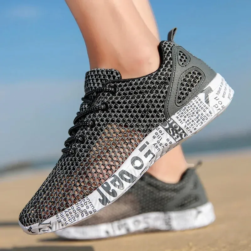Men’s Quick-Dry Aqua Shoes – Breathable Water Sneakers for Trekking, Beach, and Outdoor Fishing