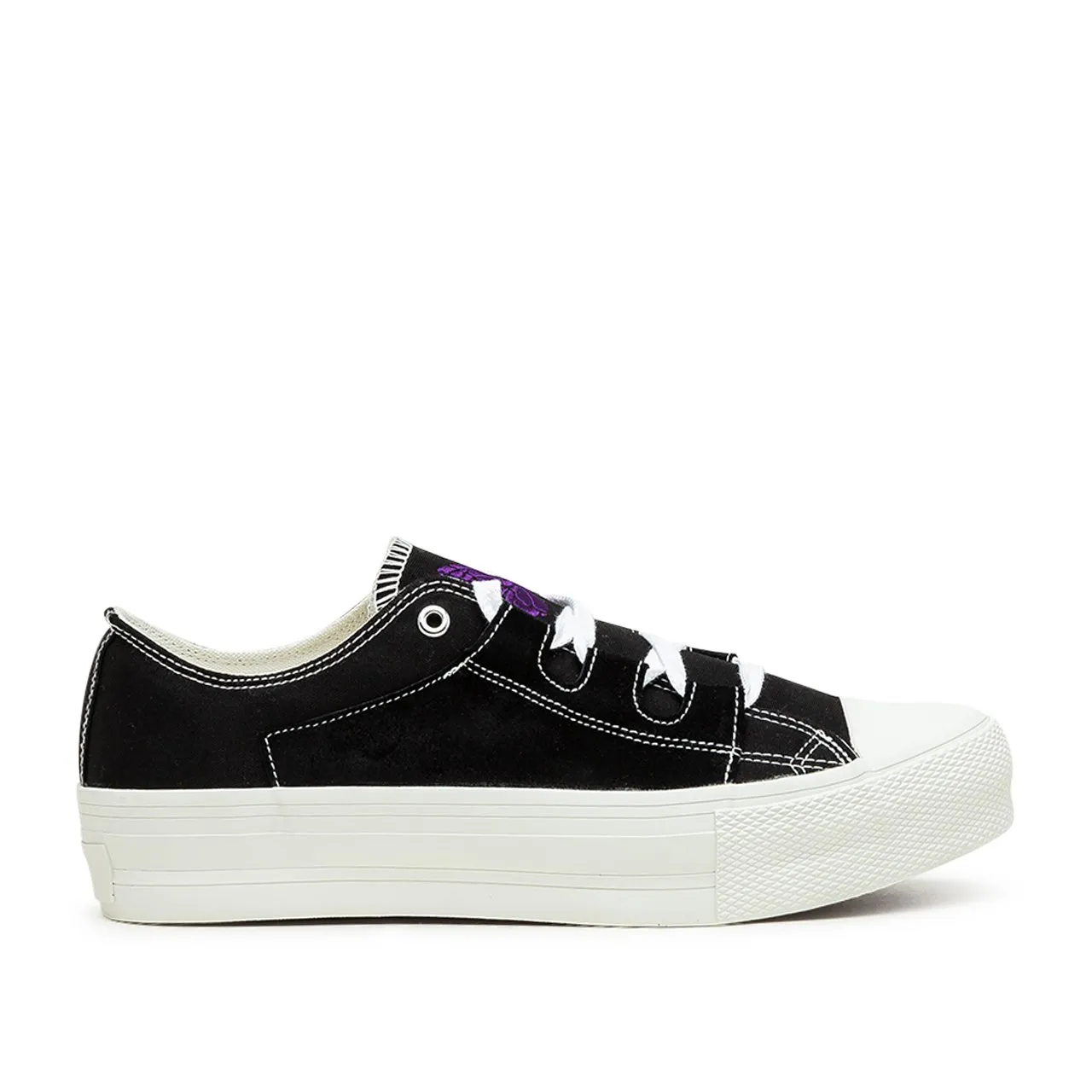 needles asymmetric ghillie sneaker (black)