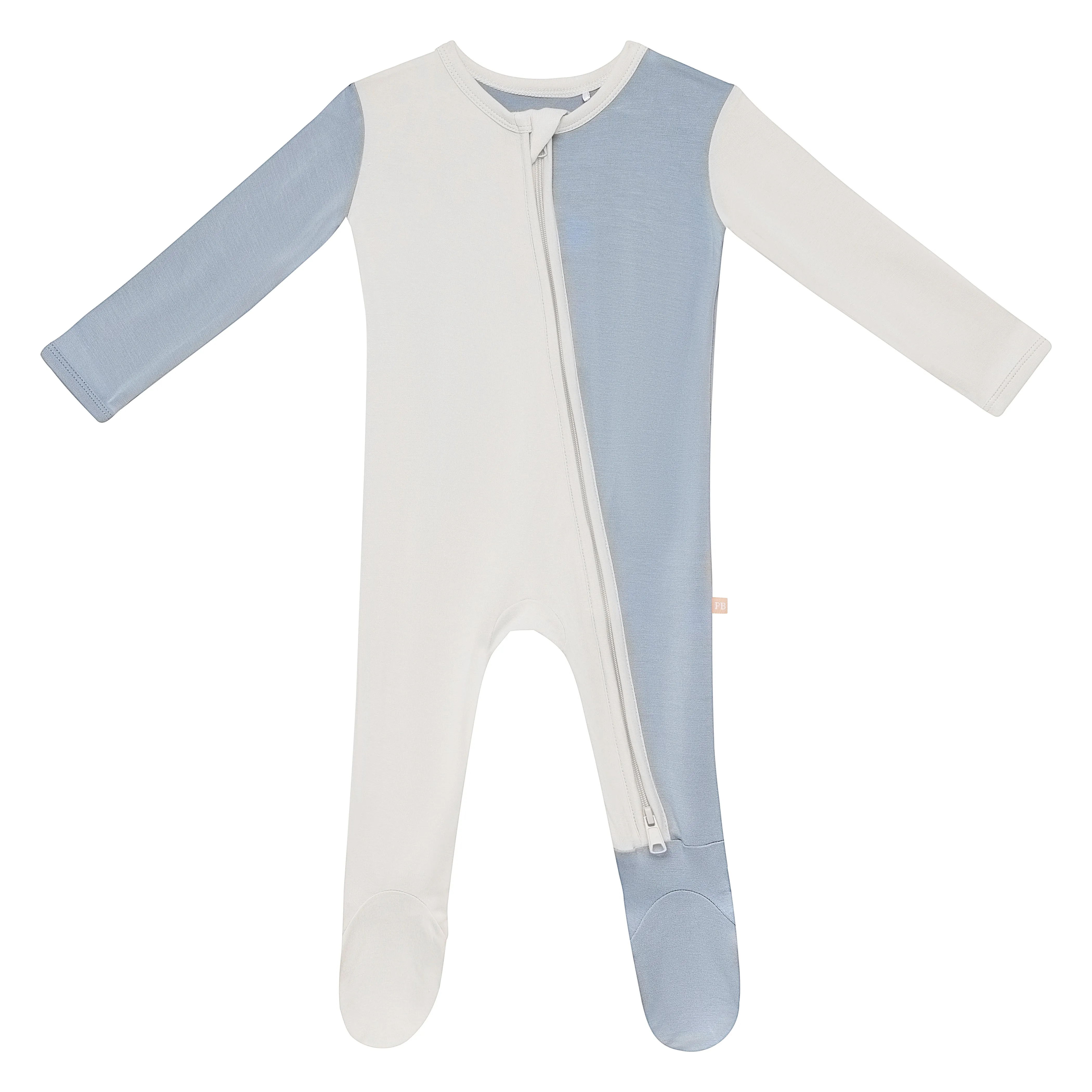 Ocean/Stone Colorblock Footie