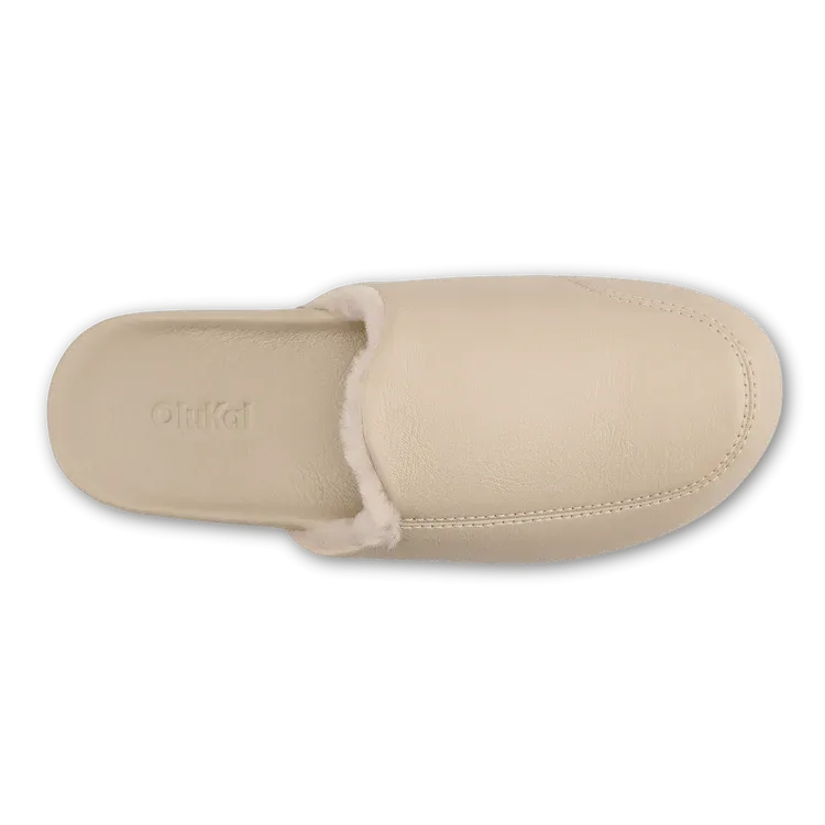 Olukai Konea Women's Shearling Leather Mule Bone / Bone