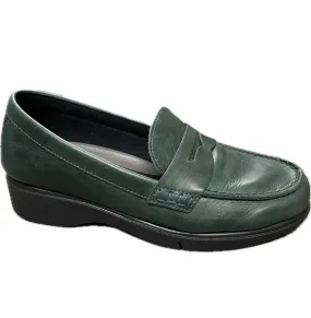 Saydo Amber Leather Loafers  Green   Black