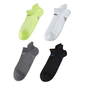 Seamless Sport Sneakers Socks Non-Slip Heel Tab Multi-Colour Medium Pack of 4