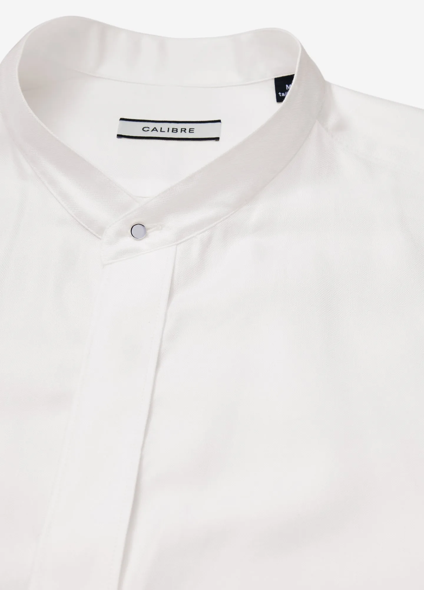 Stand Collar Soft Shirt White