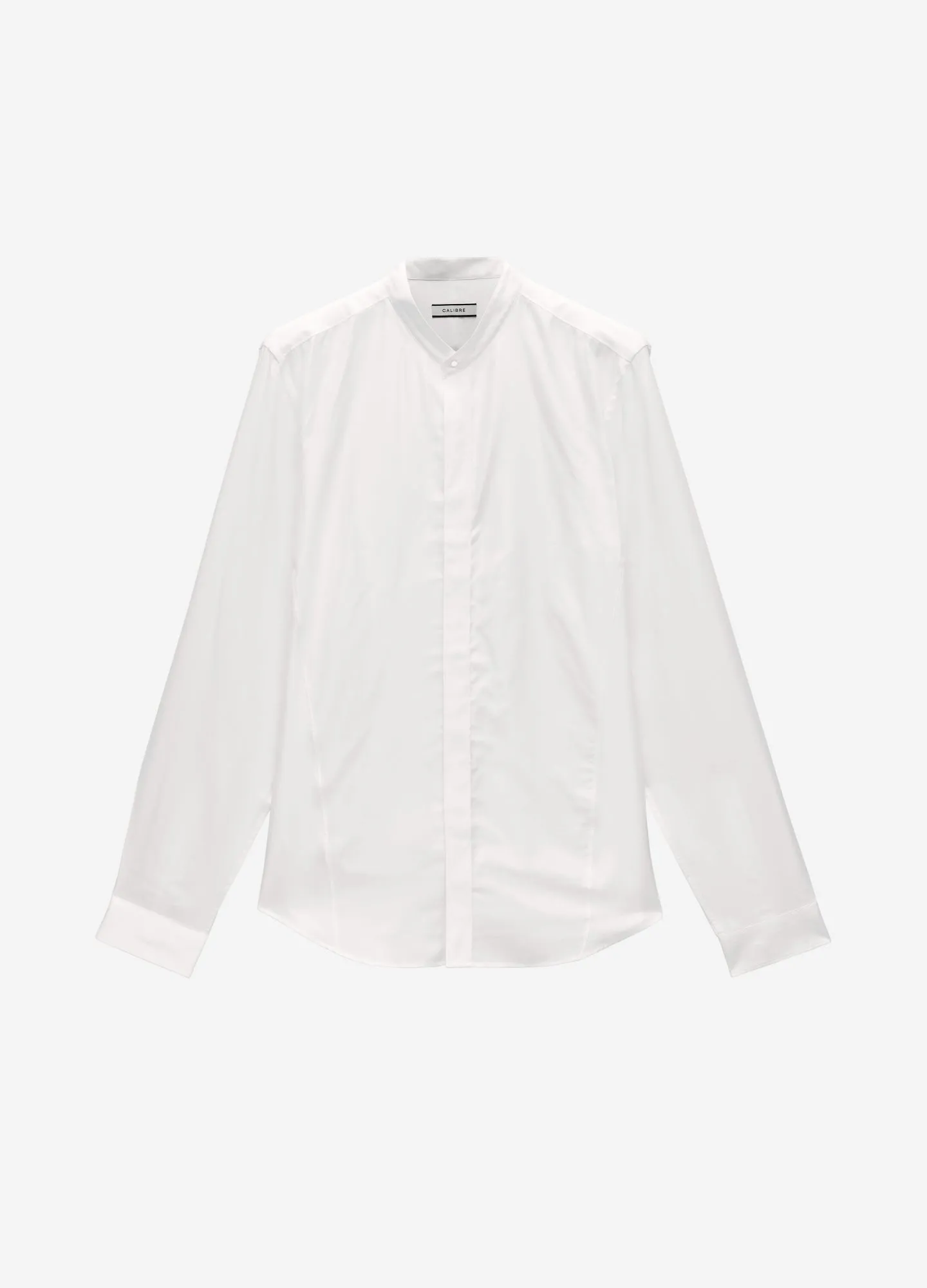 Stand Collar Soft Shirt White