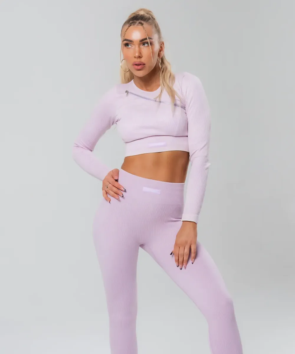 UNDRGROUND Cross Body Zip Crop (Dusty Pink)