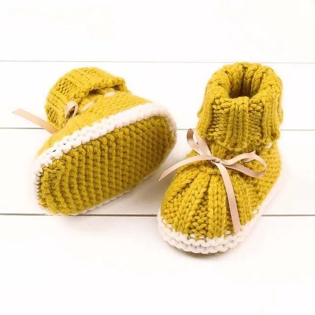 Warm Crochet First Walkers Boots 0-24M