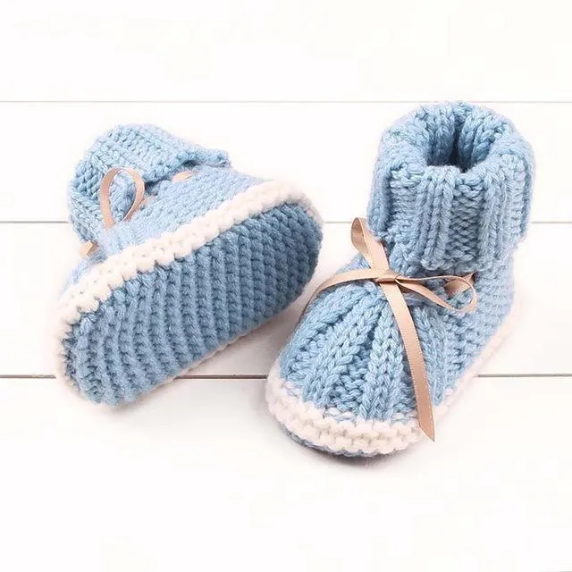Warm Crochet First Walkers Boots 0-24M