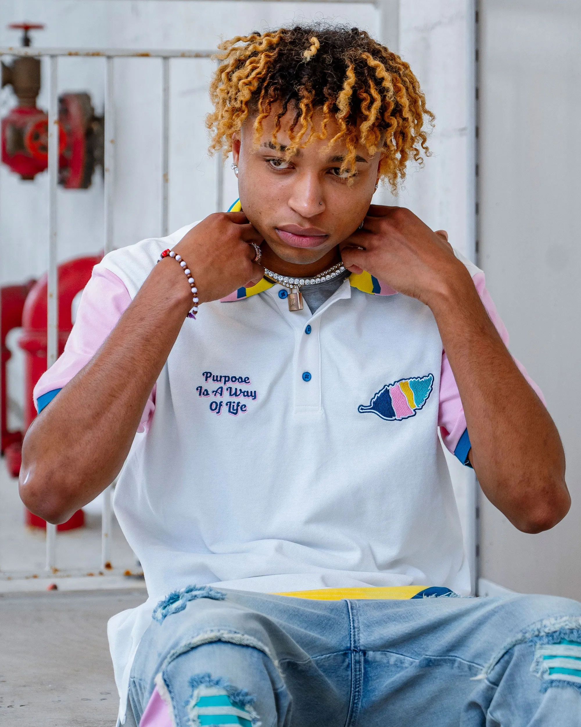 Way of Life Polo Shirt, Classic Leaf Denim Jeans and Sneakers Bundle