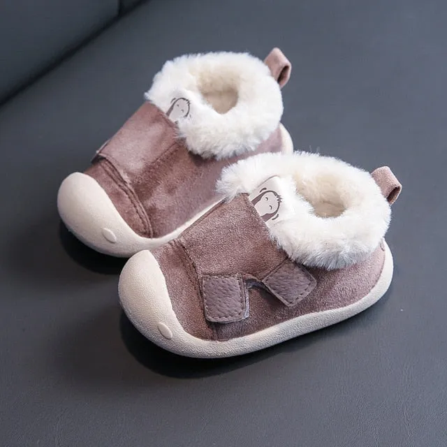 Winter Infant Toddler Boots Warm Plush Baby Girls Boys Snow Boots Outdoor Soft Bottom Non-Slip Child Kids Boots Shoes