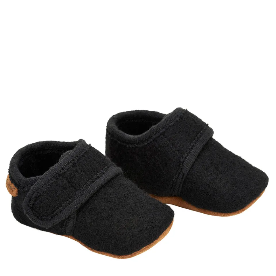 Wool Moccasin Bootie | black